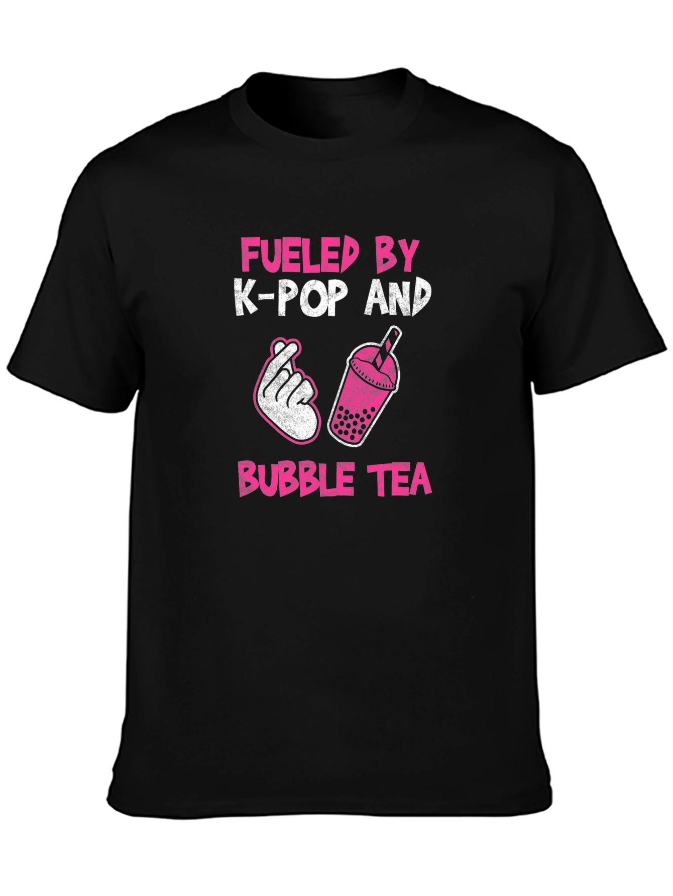 Fueled by K-Pop and Bubble Tea Graphic T-Shirt