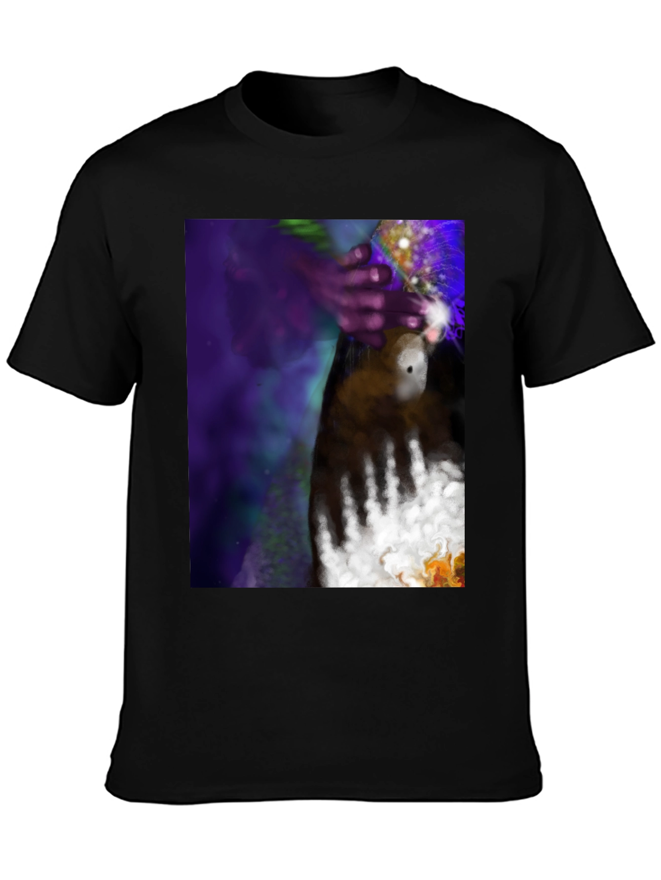 Abstract Hand Art Tee - Black