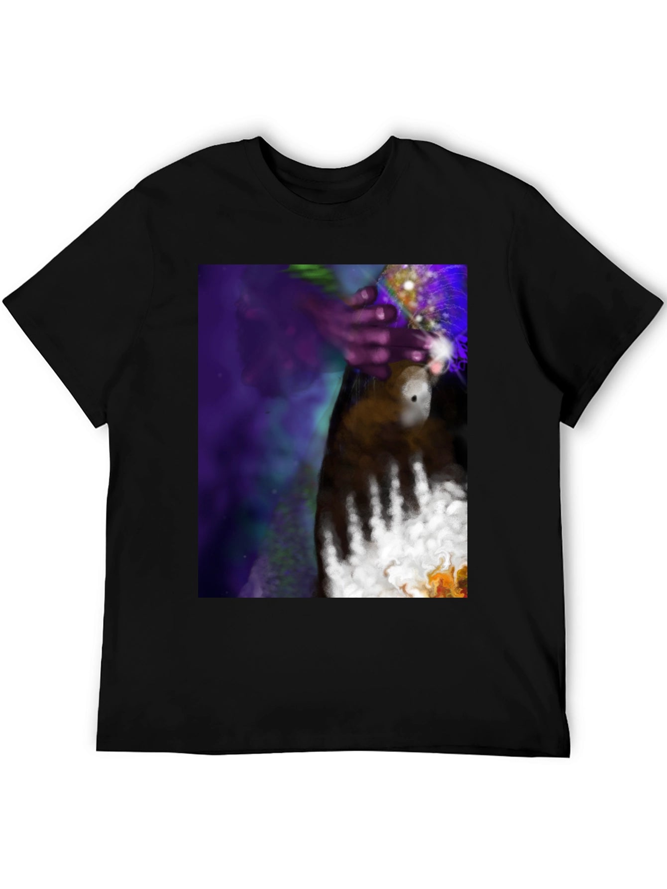 Abstract Hand Art Tee - Black