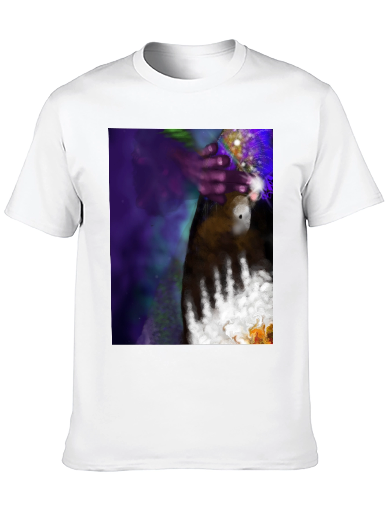 Abstract Hand Art Tee - Black