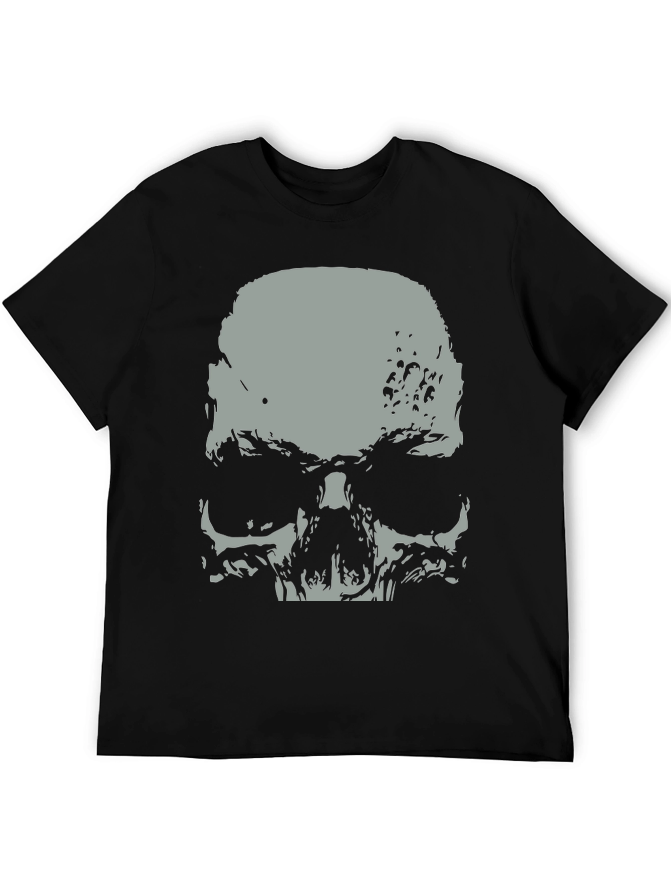 Skull Graphic Print Black T-Shirt