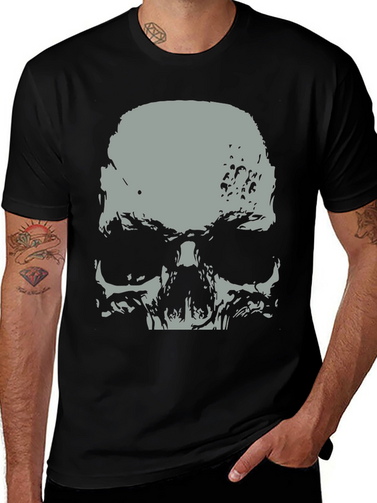 Skull Graphic Print Black T-Shirt
