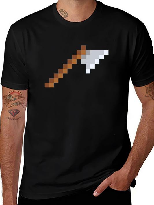 Pixelated Axe Graphic T-Shirt