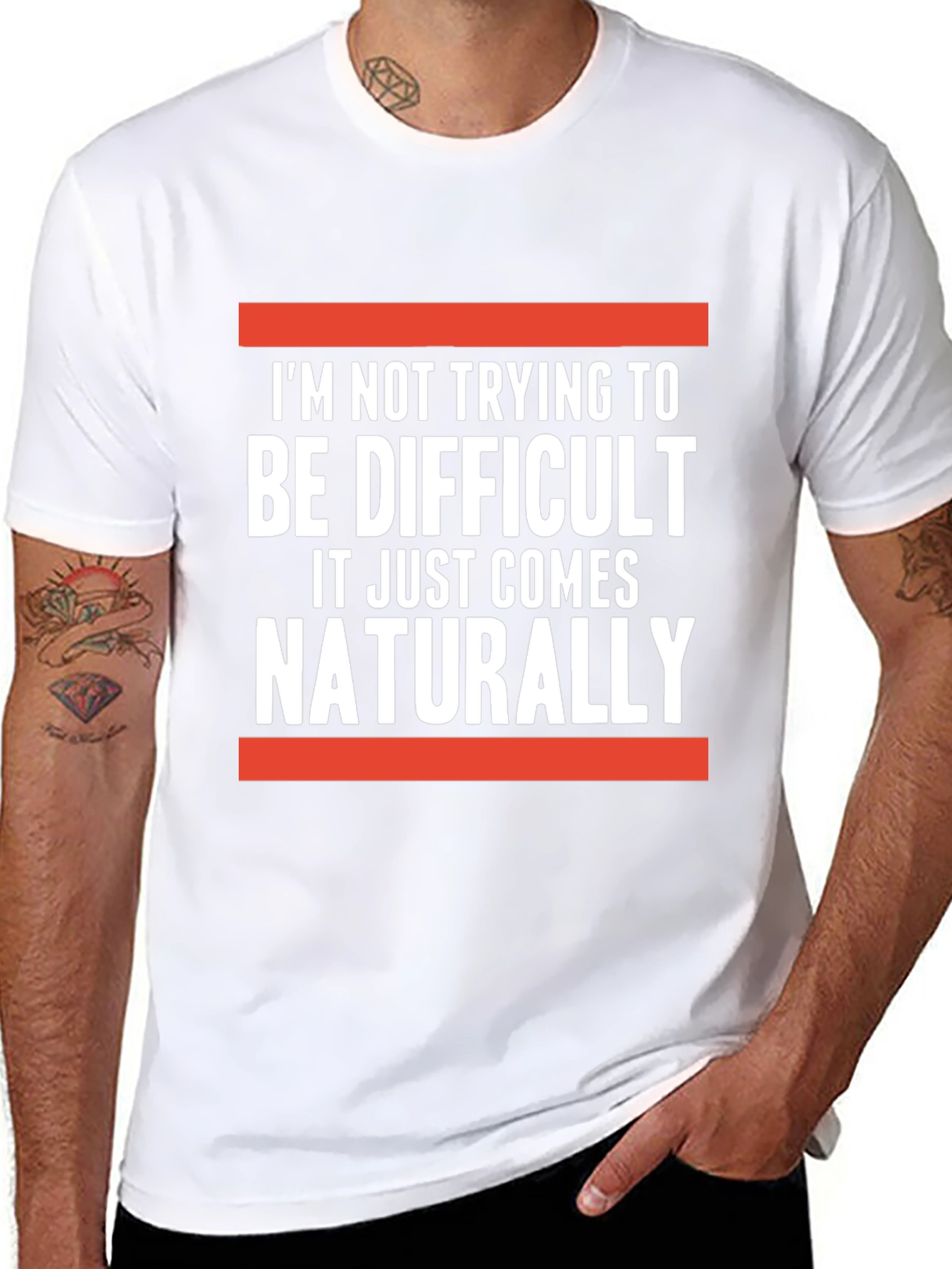 Difficult Naturally T-Shirt: Funny Sarcastic Tee