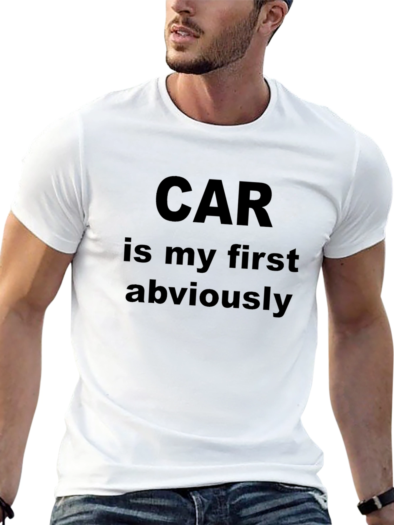Car Is My First Obviously Black T-Shirt