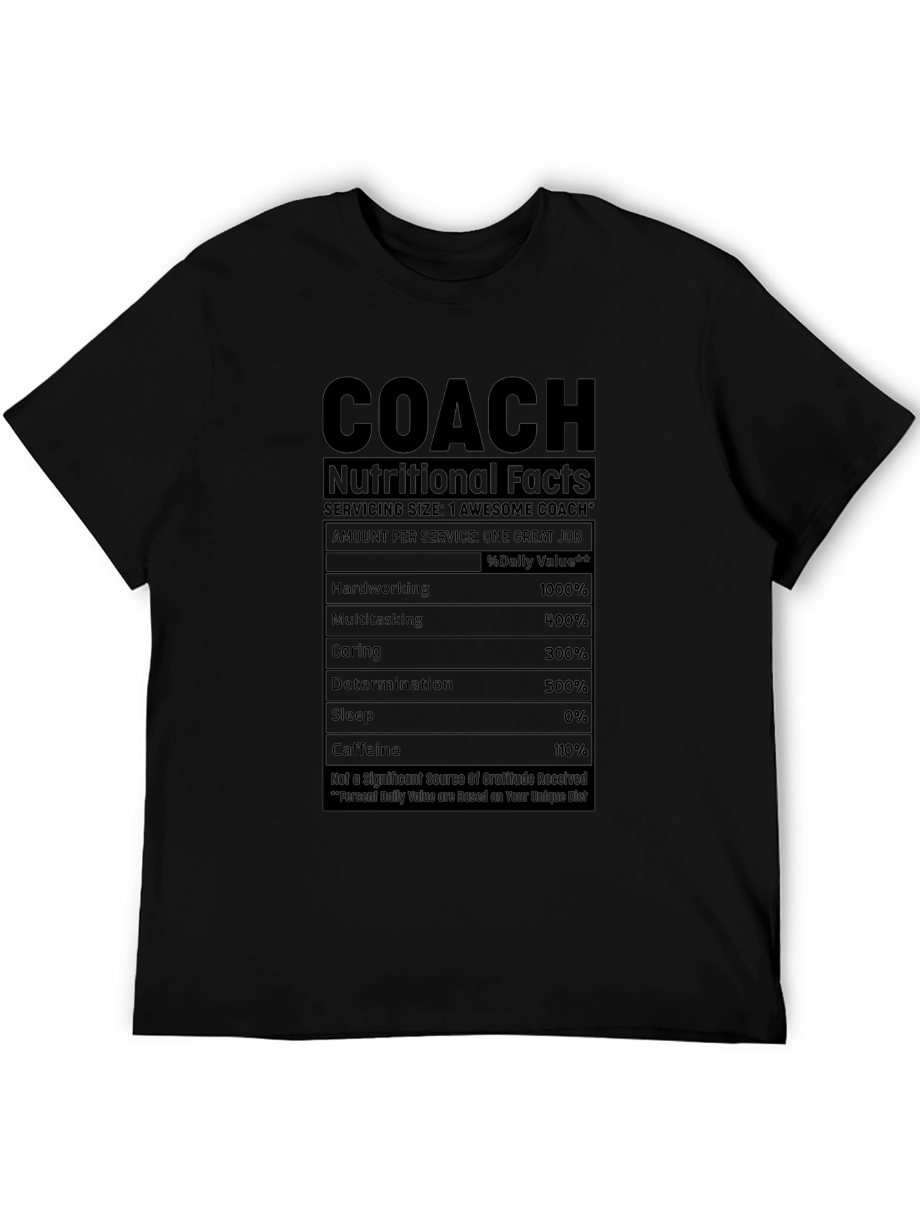 Awesome Coach Nutritional Facts T-Shirt