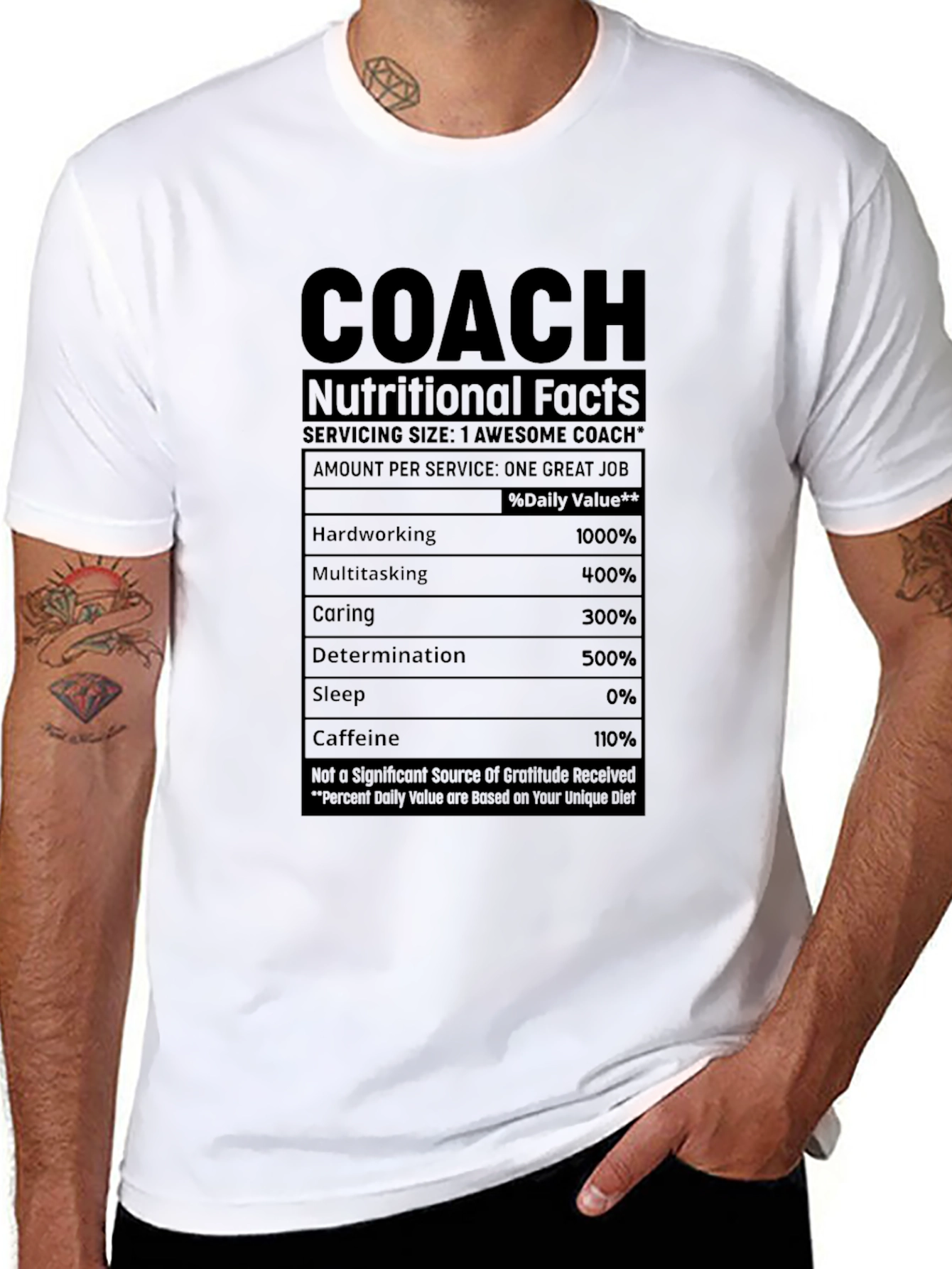 Awesome Coach Nutritional Facts T-Shirt