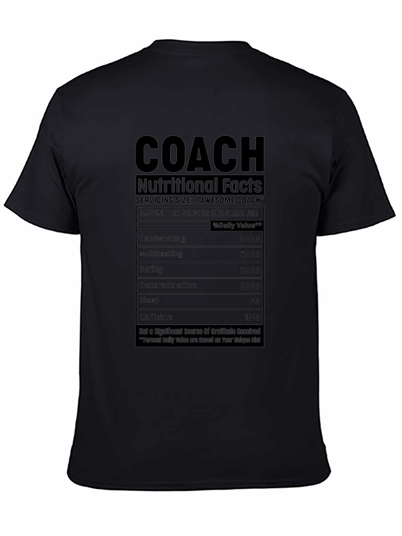 Awesome Coach Nutritional Facts T-Shirt