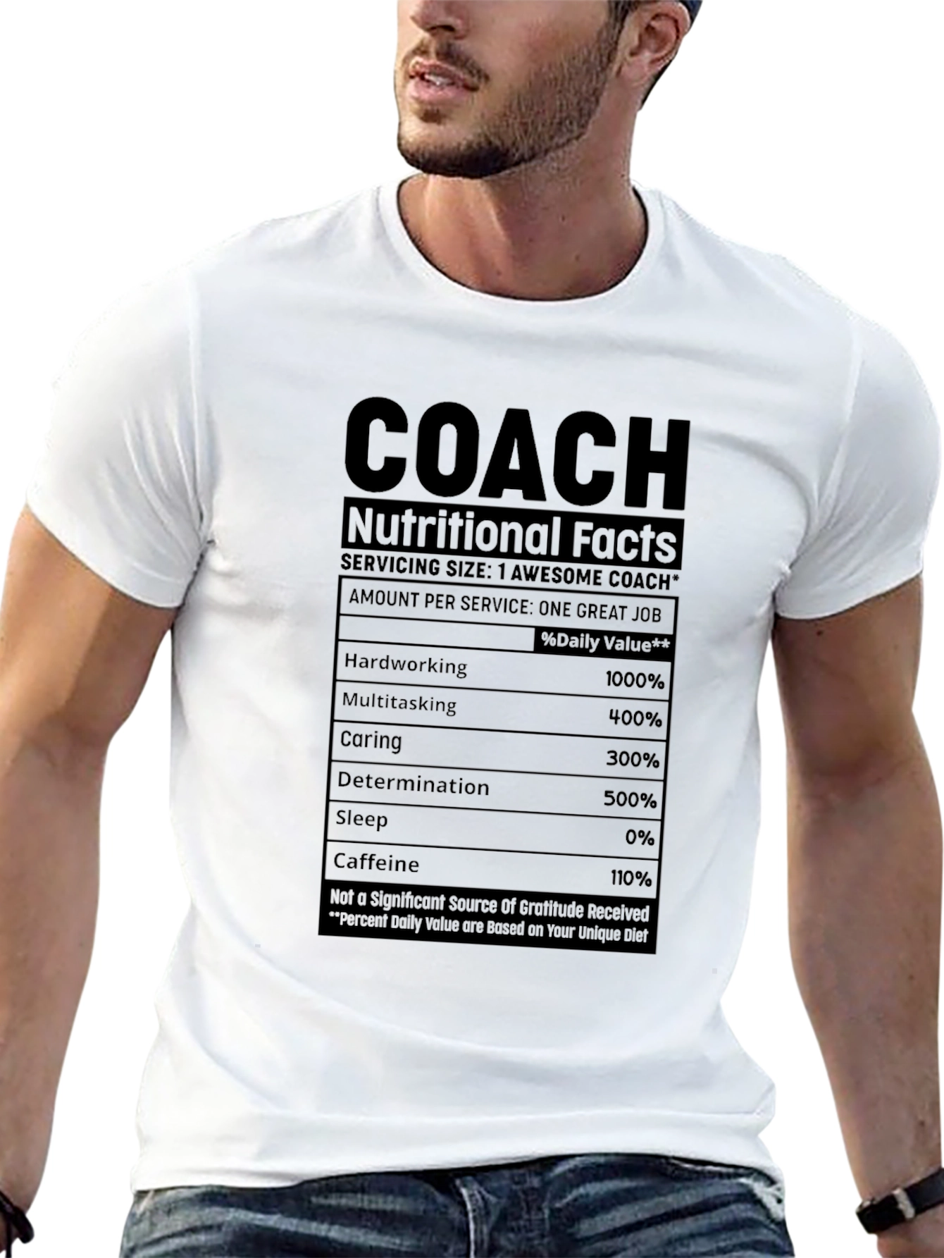 Awesome Coach Nutritional Facts T-Shirt
