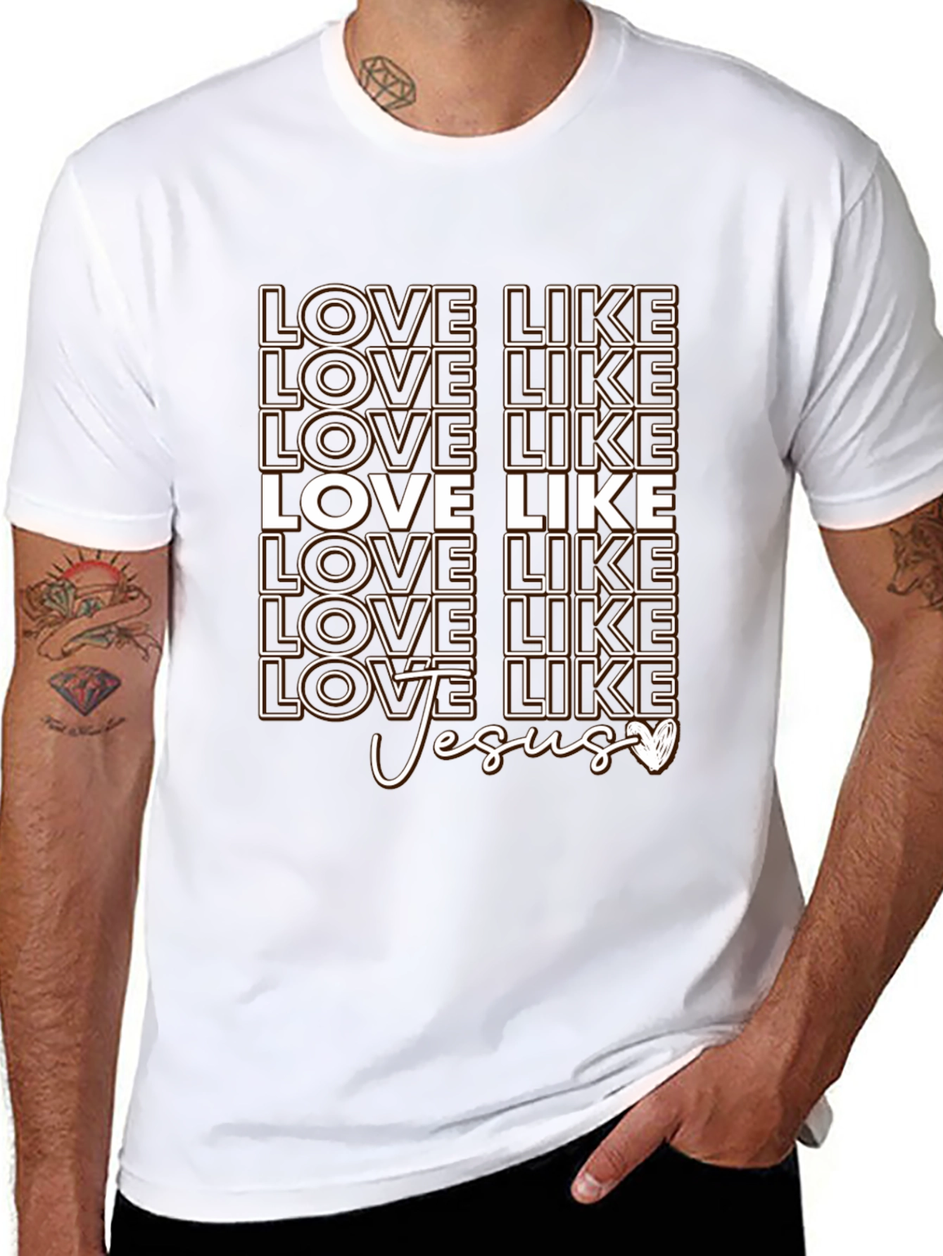 Love Like Jesus Graphic T-Shirt - Christian Apparel