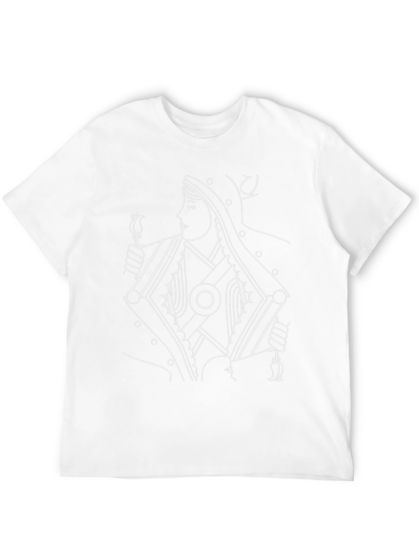 Queen of Diamonds Graphic Tee - Black Cotton