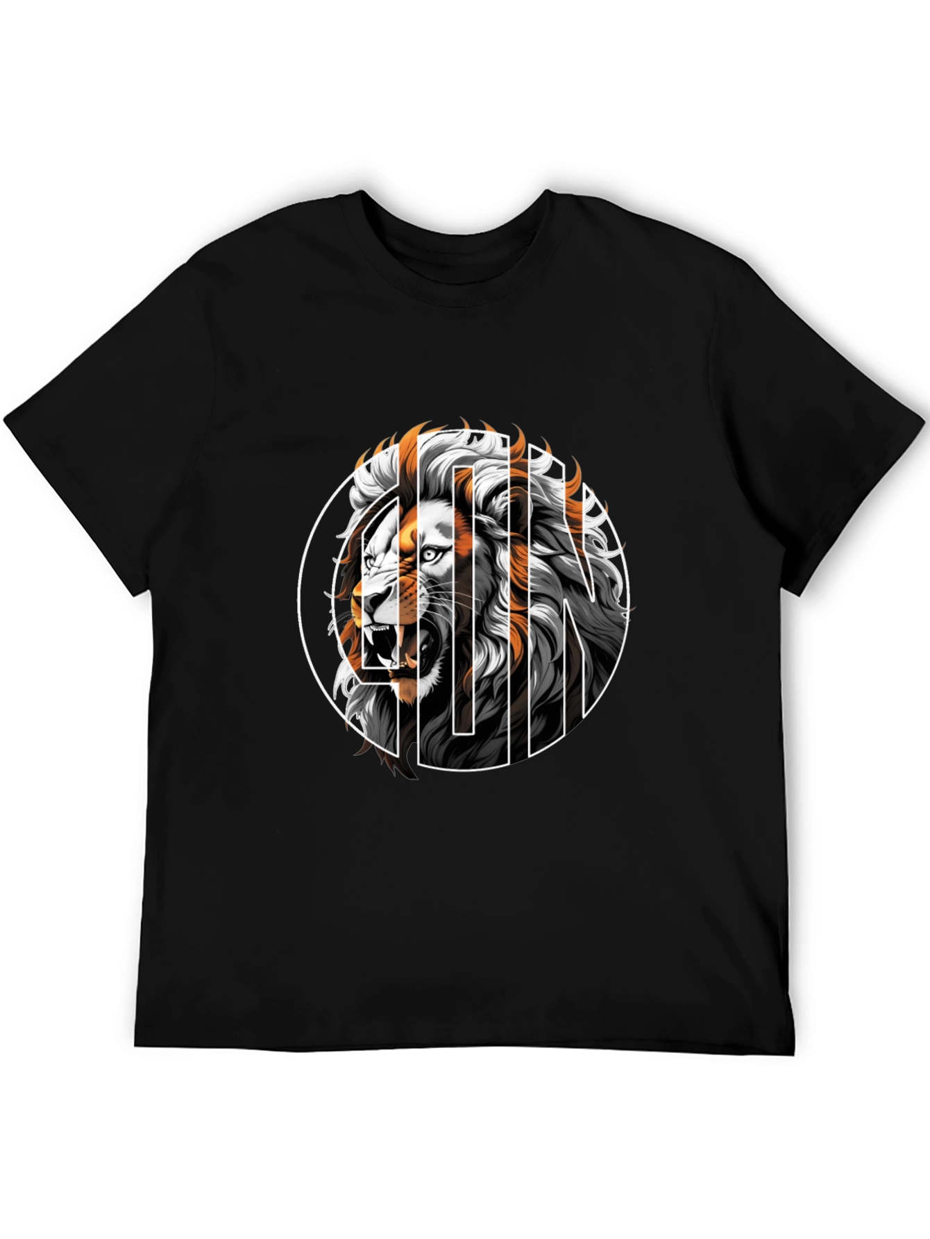 Lion Graphic Tee - Mens Black T-Shirt