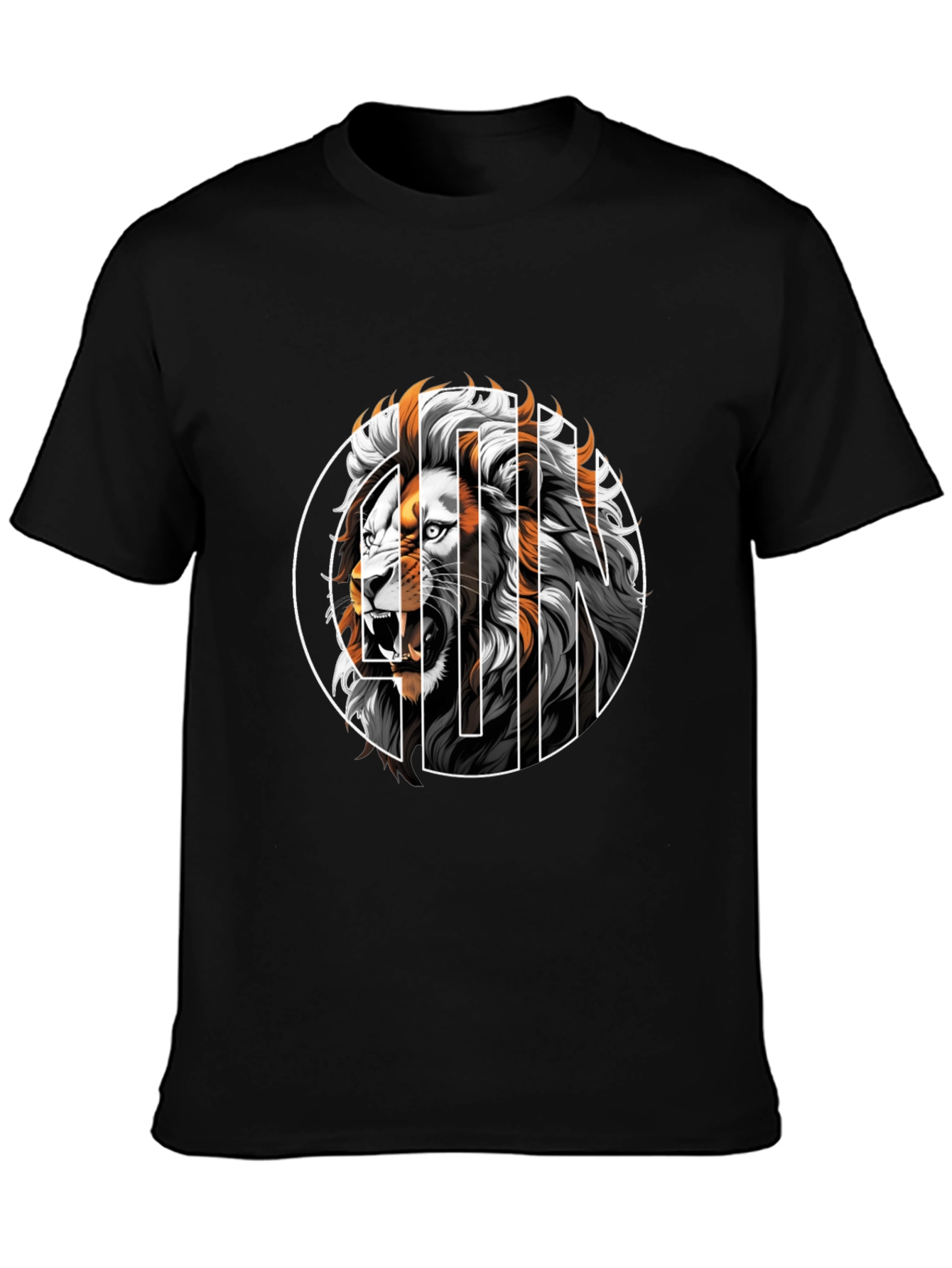 Lion Graphic Tee - Mens Black T-Shirt