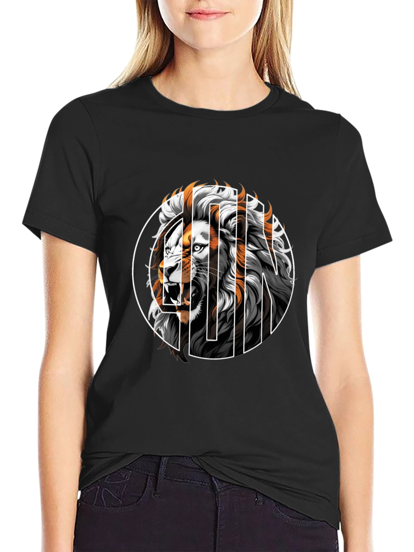 Lion Graphic Tee - Mens Black T-Shirt