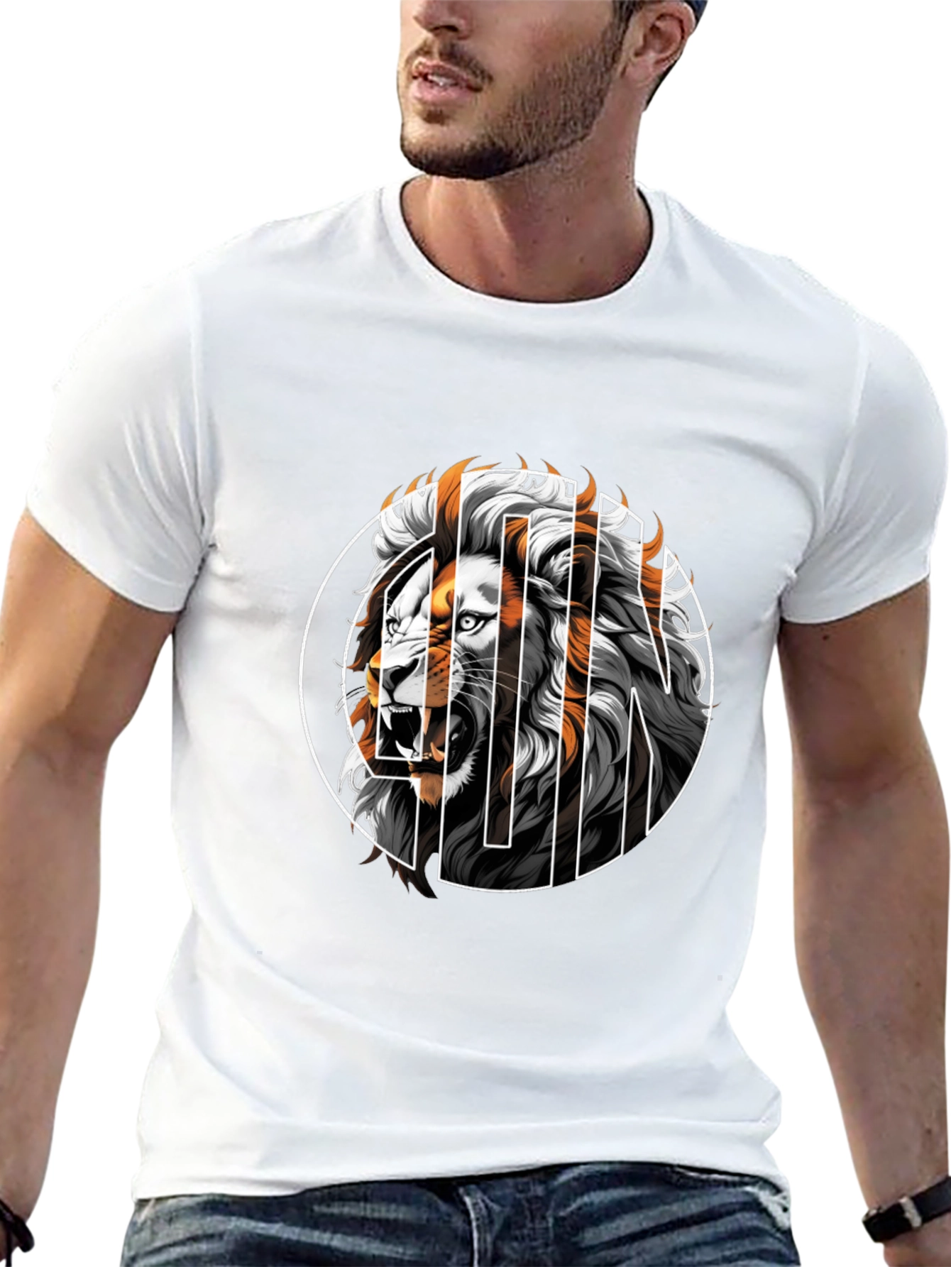 Lion Graphic Tee - Mens Black T-Shirt