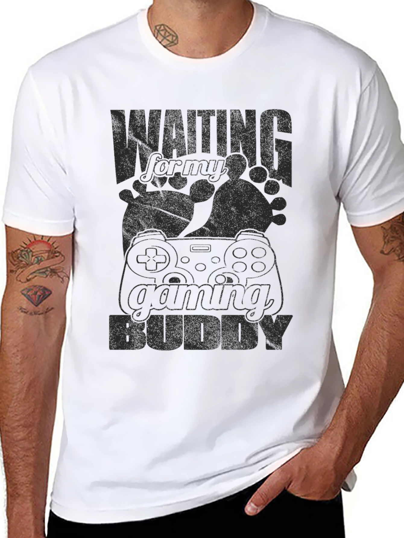 Gaming Buddy T-Shirt - Expectant Gamer Dad Tee