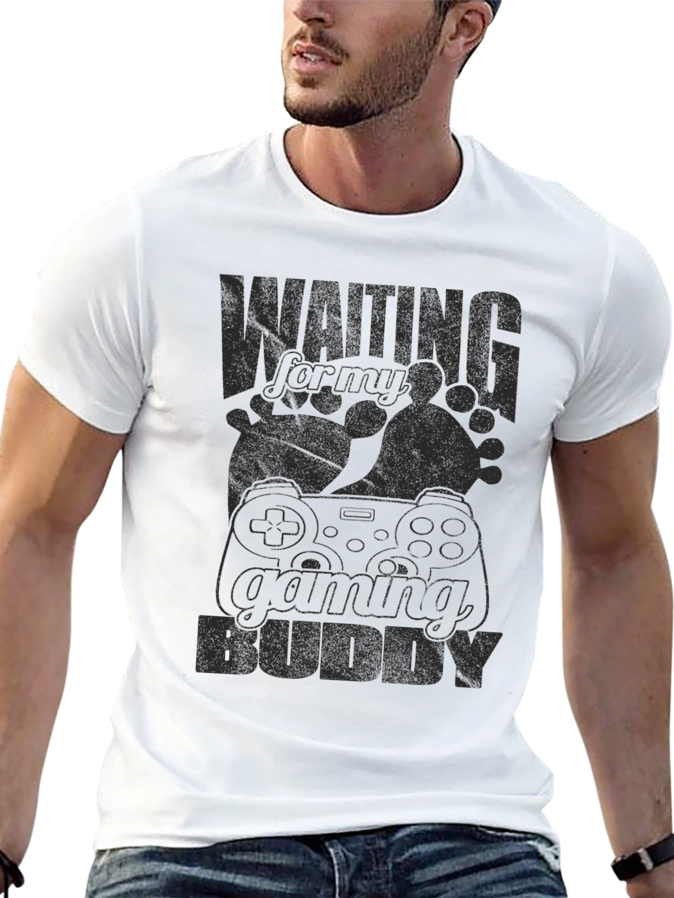 Gaming Buddy T-Shirt - Expectant Gamer Dad Tee