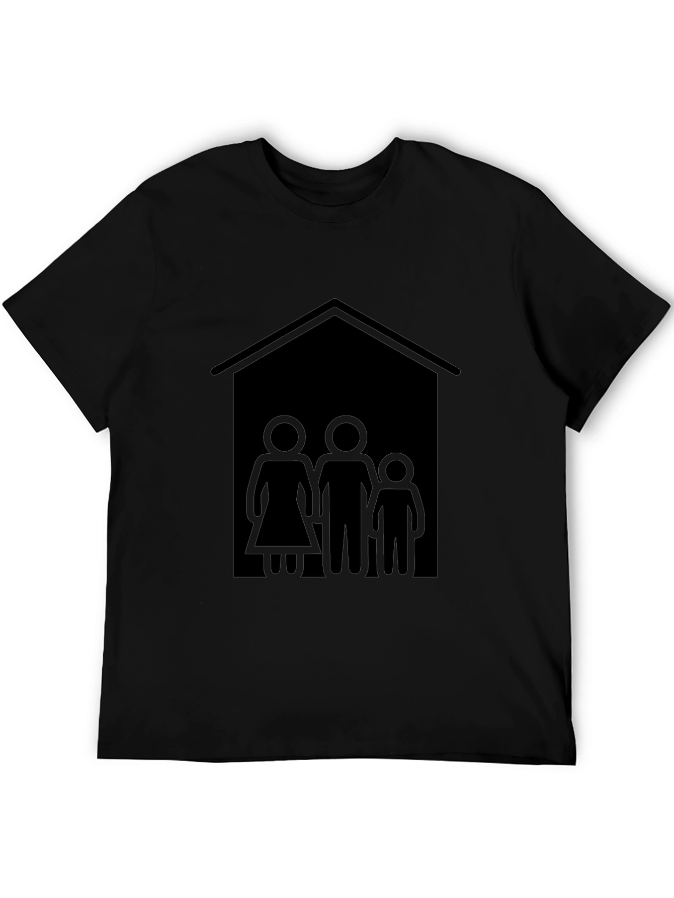 Family House Graphic Tee - Black