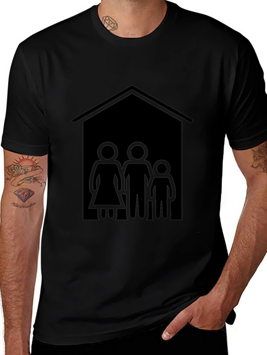 Family House Graphic Tee - Black