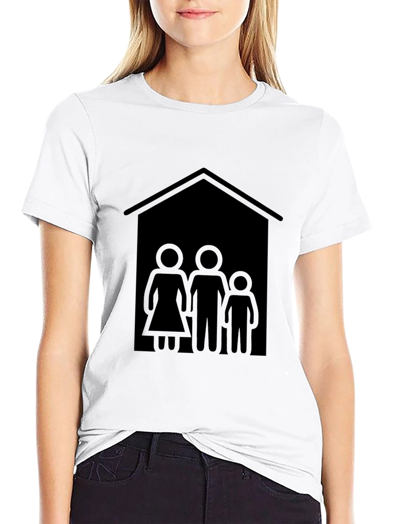 Family House Graphic Tee - Black