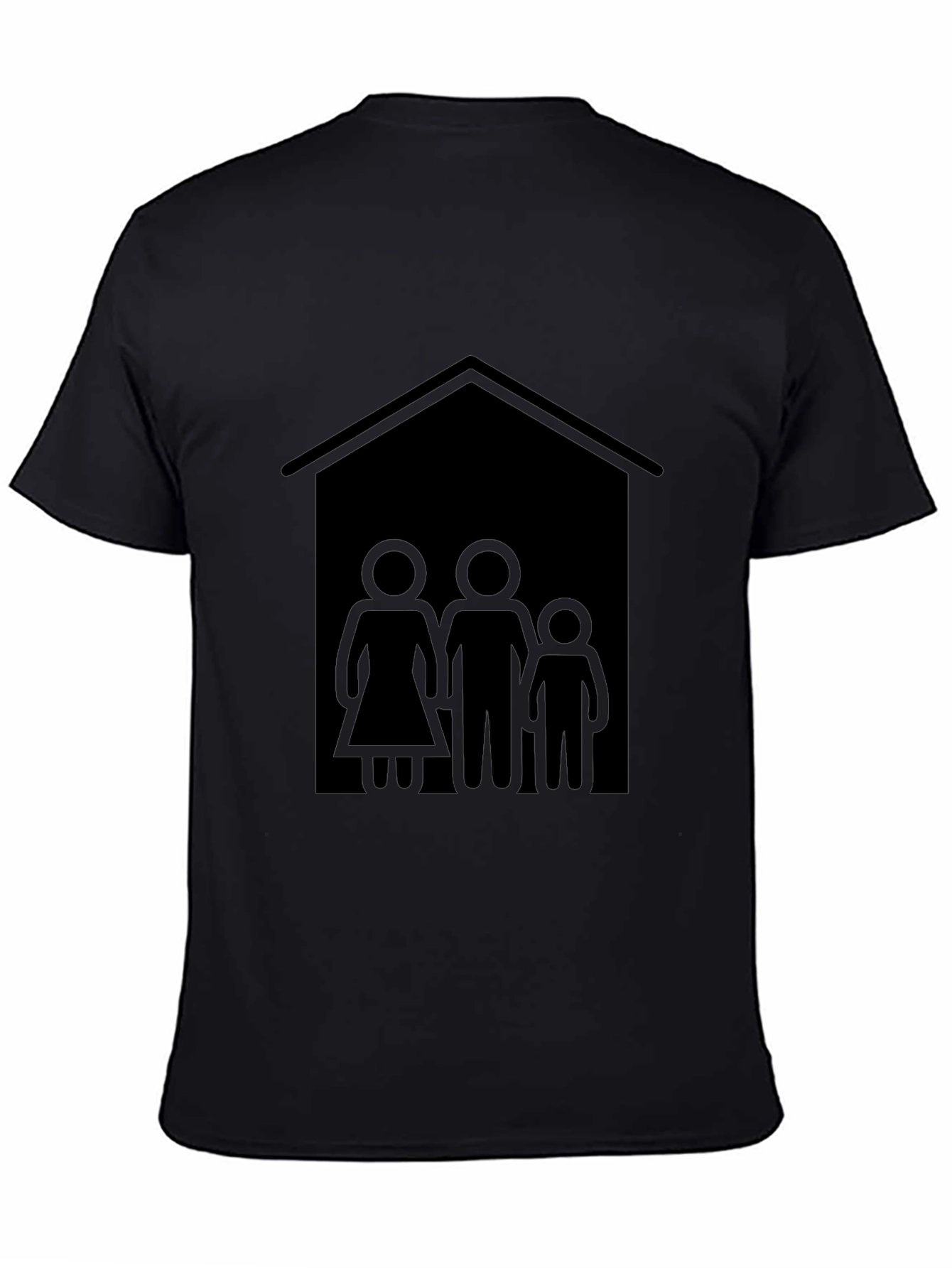 Family House Graphic Tee - Black