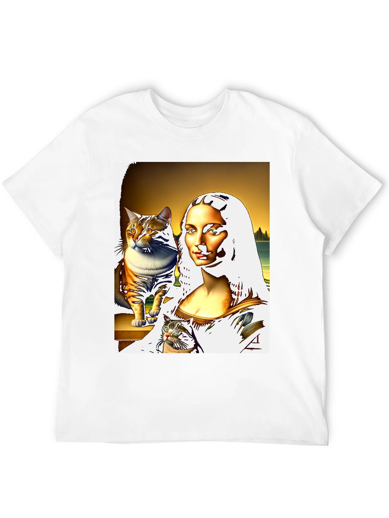 Mona Lisa Cat T-Shirt