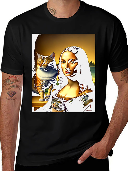 Mona Lisa Cat T-Shirt