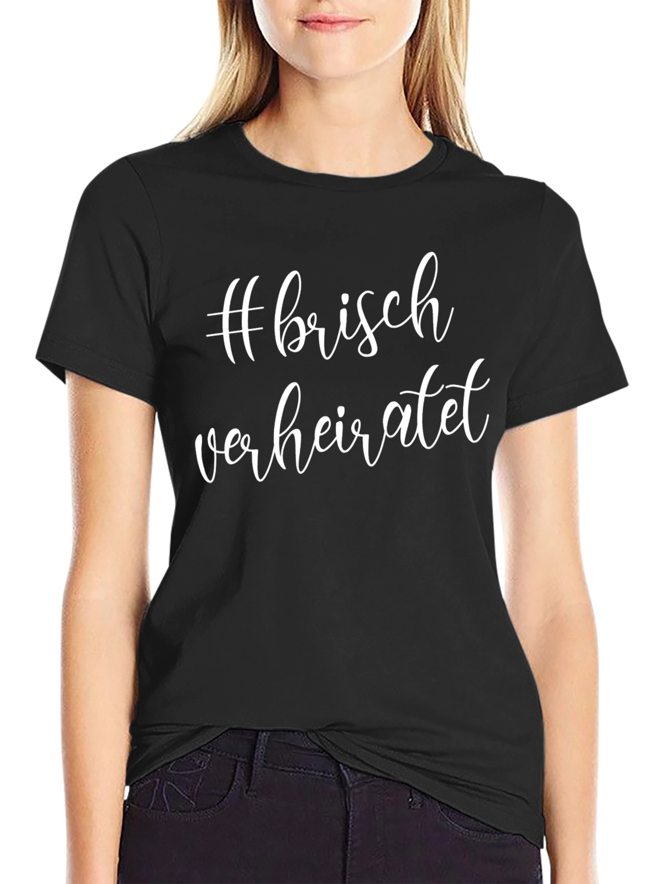 #frisch verheiratet Black Graphic Tee