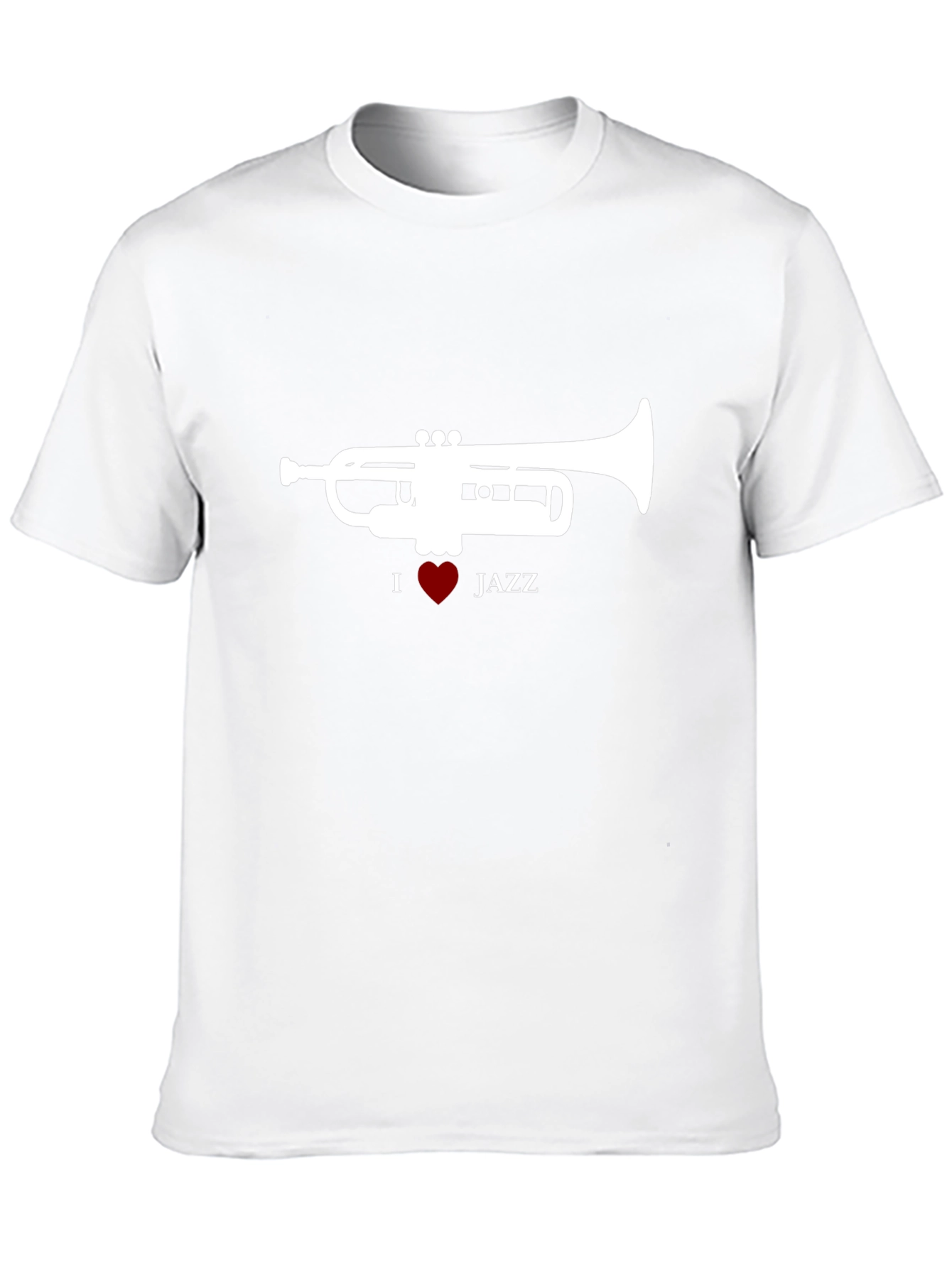 I Heart Jazz Trumpet Black T-Shirt
