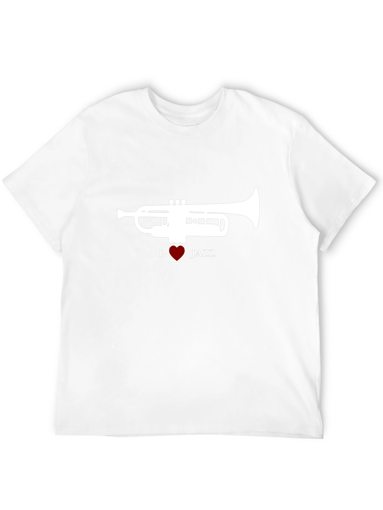 I Heart Jazz Trumpet Black T-Shirt