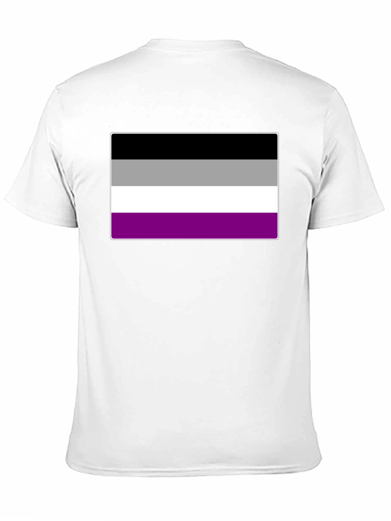 Asexual Pride Flag Graphic Tee - Black
