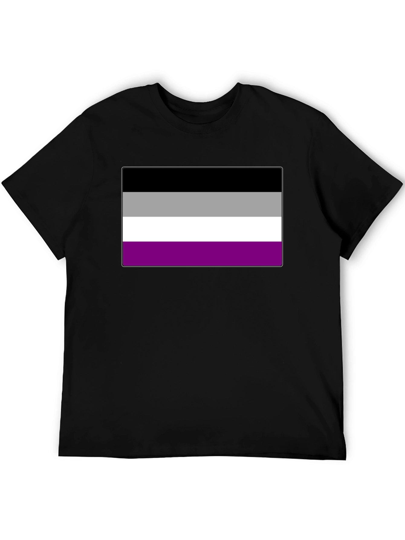 Asexual Pride Flag Graphic Tee - Black