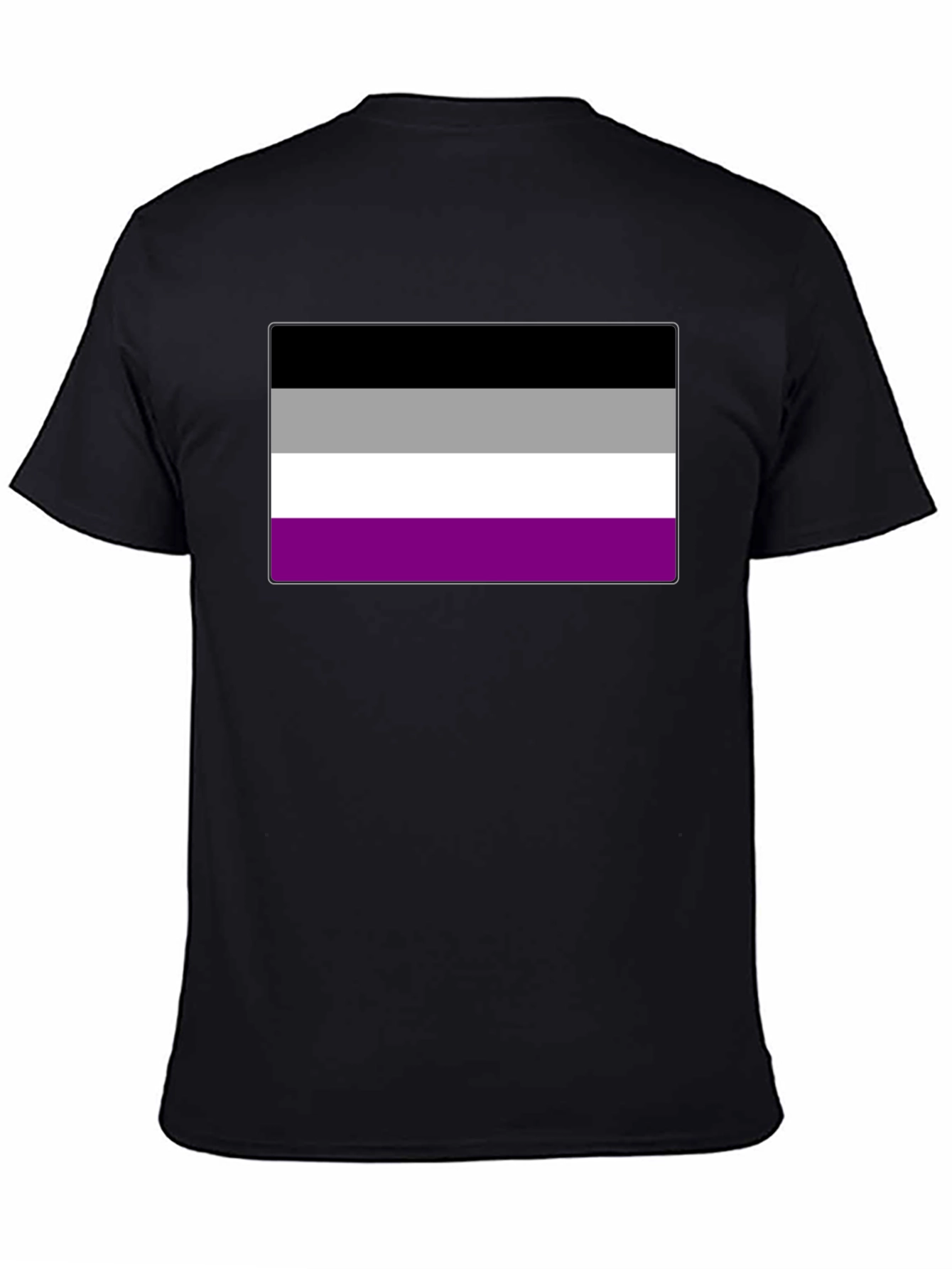 Asexual Pride Flag Graphic Tee - Black