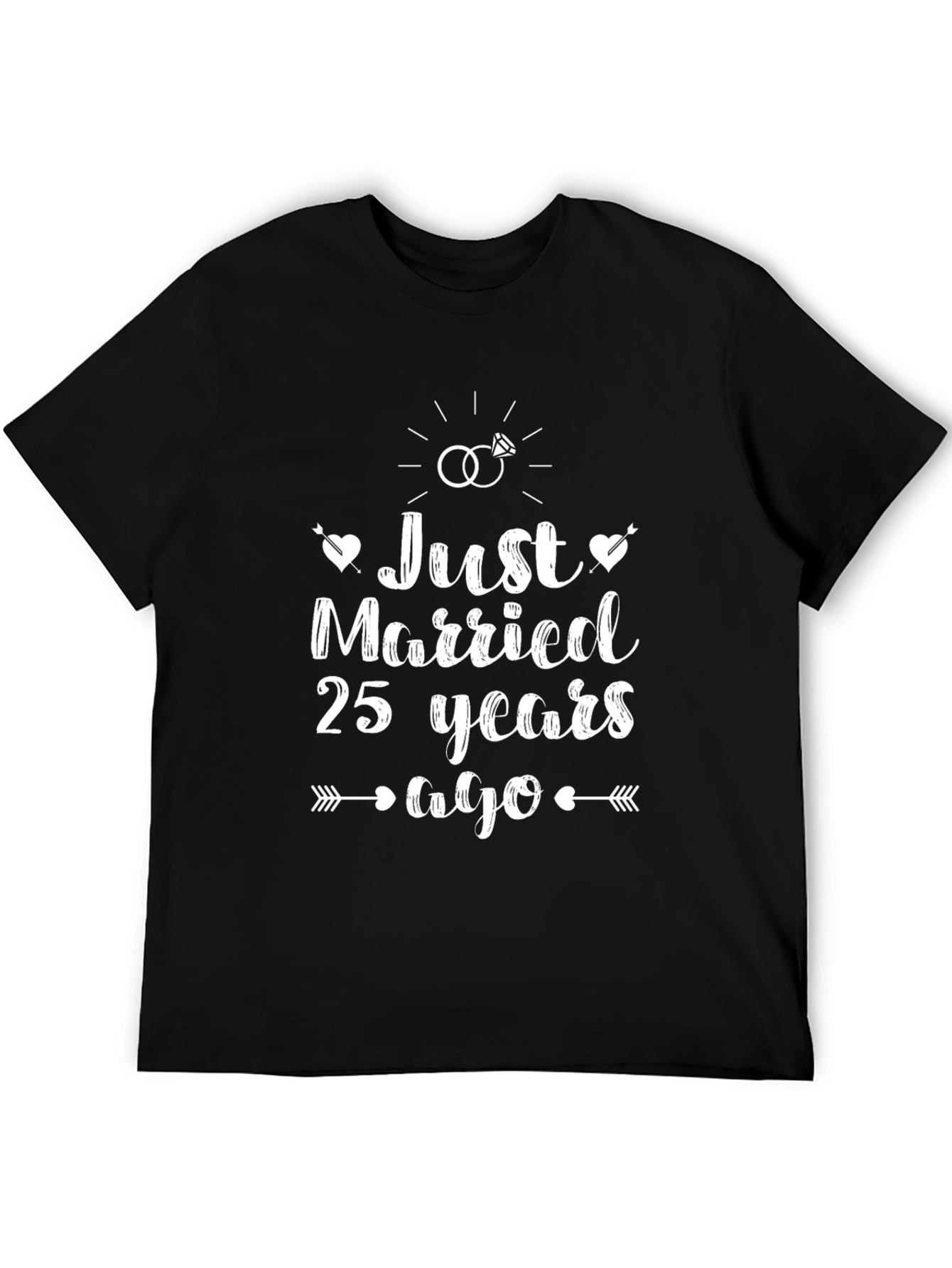 Just Married 25 Years Ago Anniversary T-Shirt