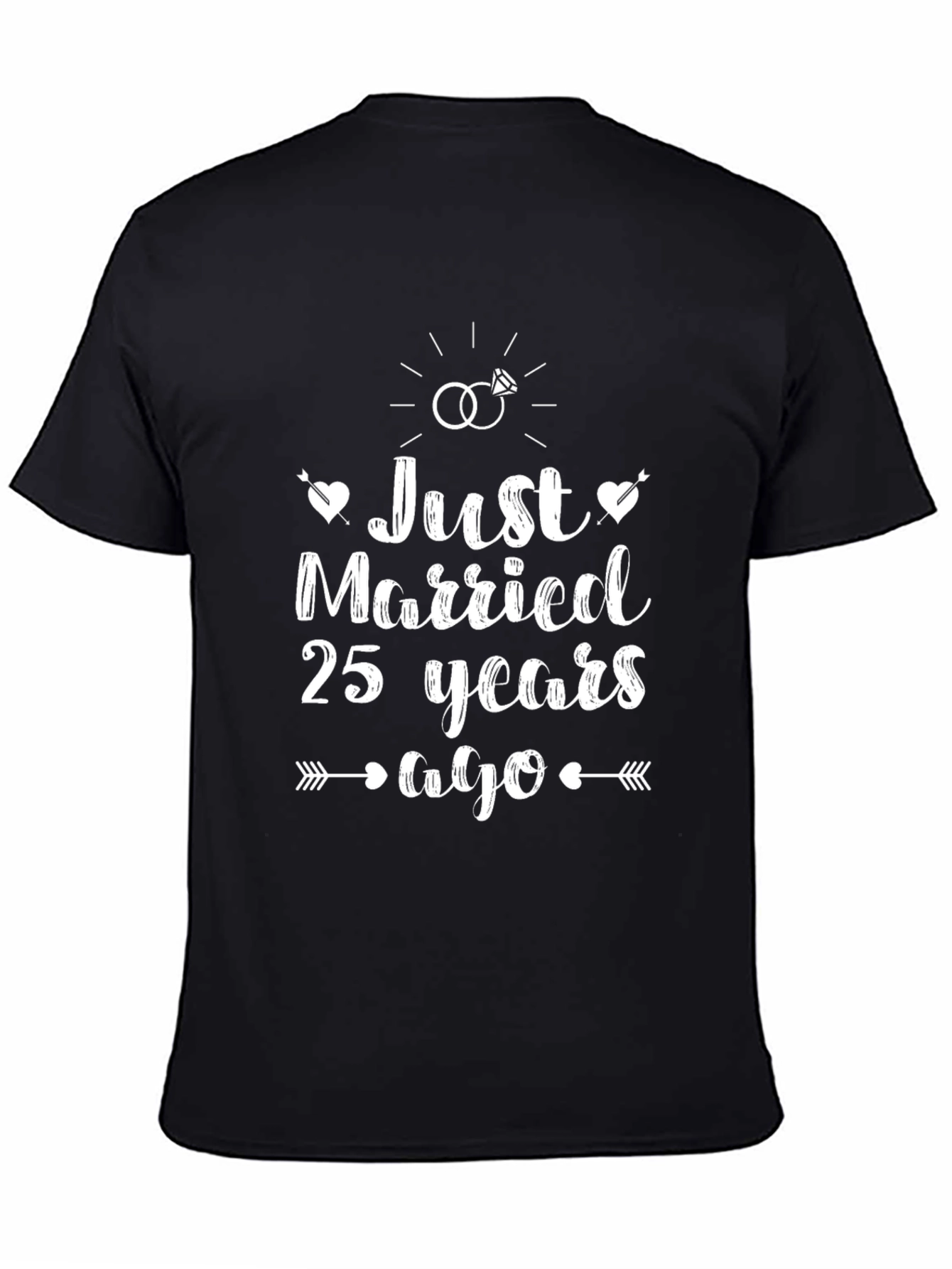 Just Married 25 Years Ago Anniversary T-Shirt