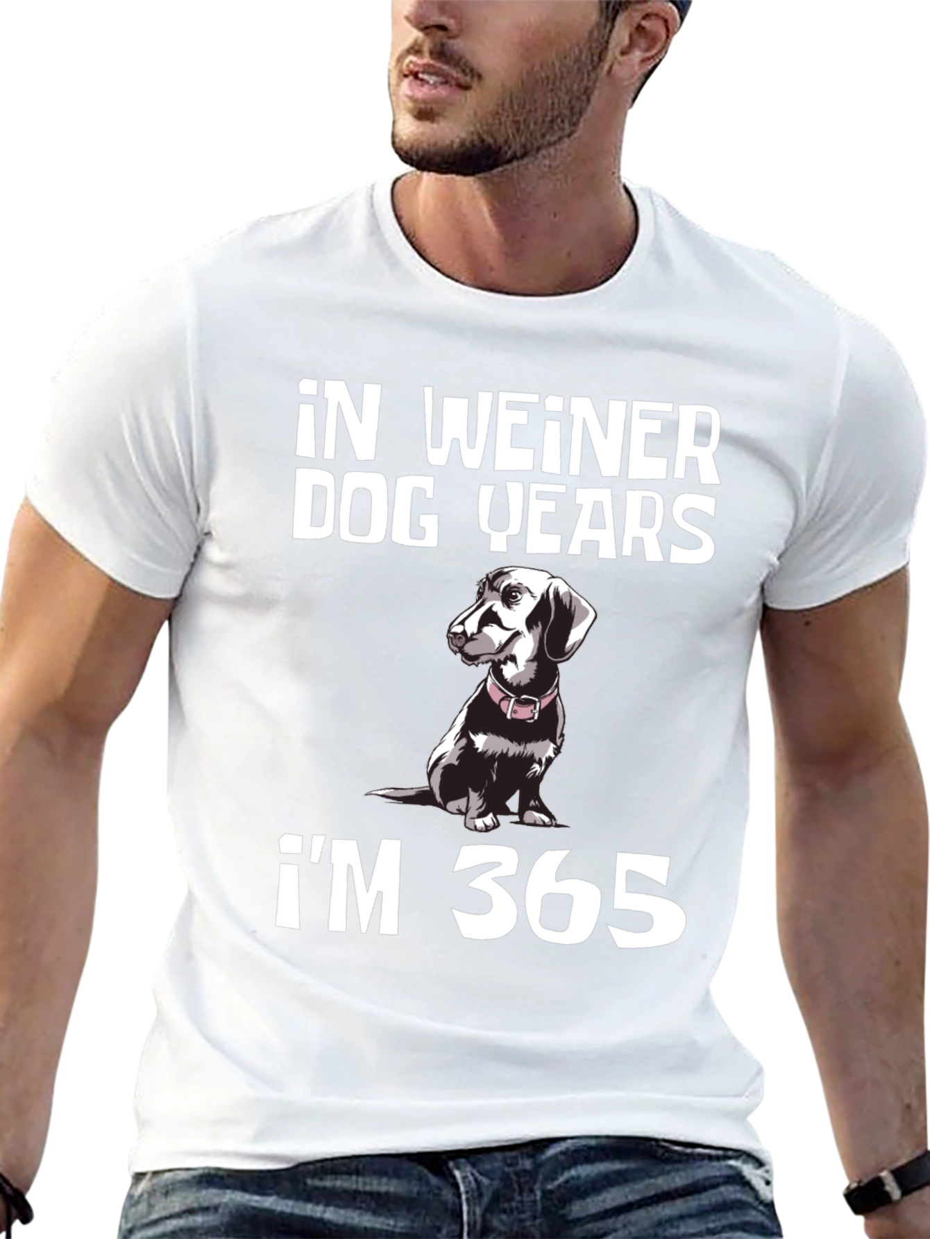 Funny Dachshund T-Shirt: In Weiner Dog Years Im 365