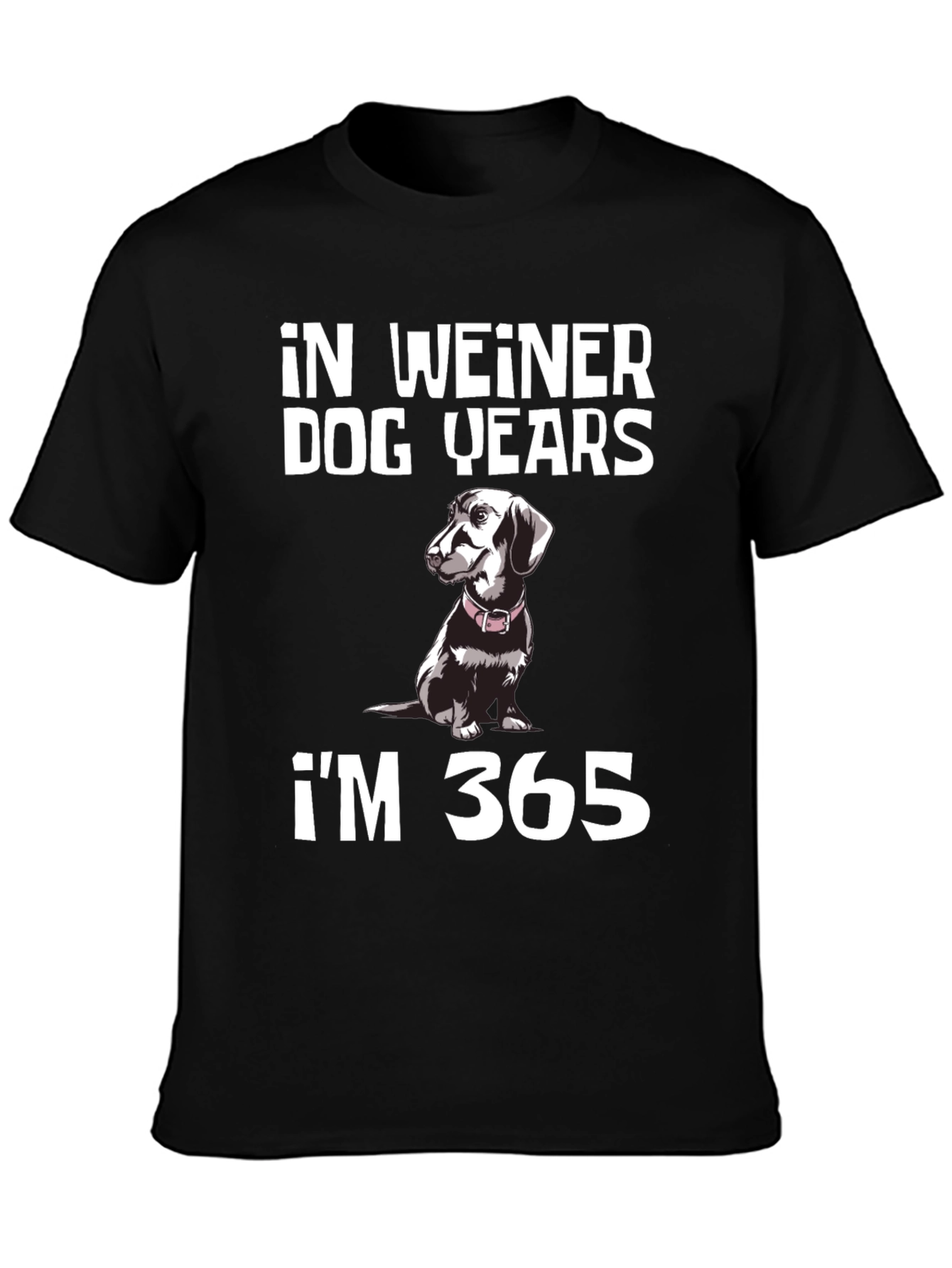 Funny Dachshund T-Shirt: In Weiner Dog Years Im 365