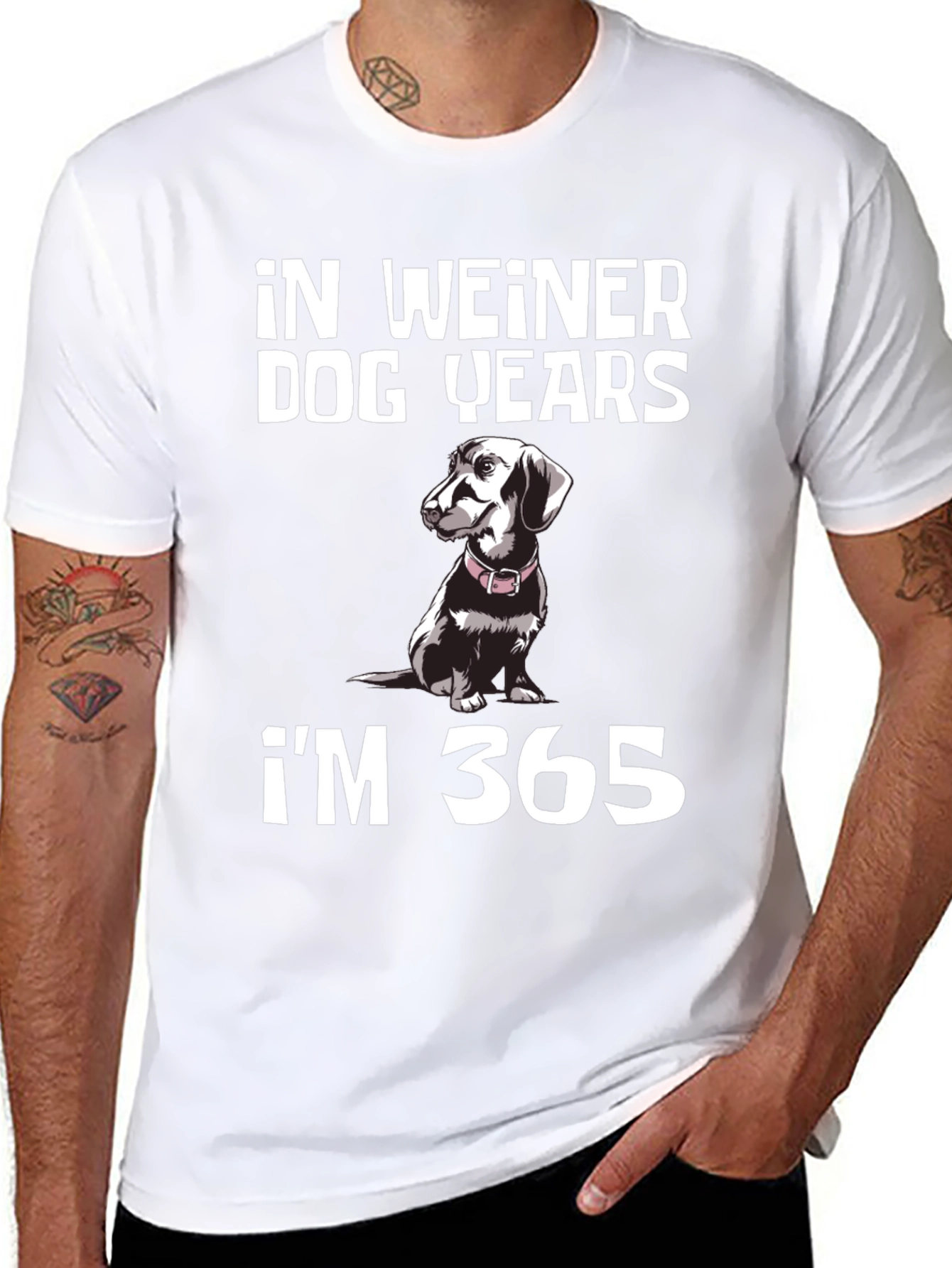 Funny Dachshund T-Shirt: In Weiner Dog Years Im 365