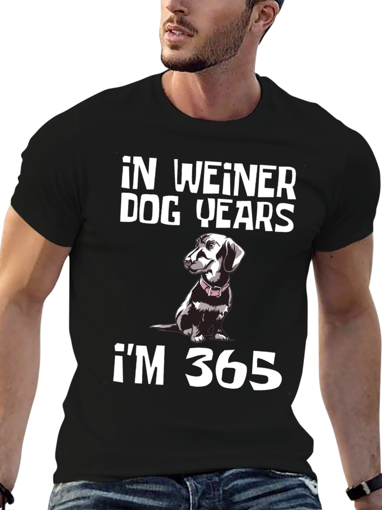 Funny Dachshund T-Shirt: In Weiner Dog Years Im 365