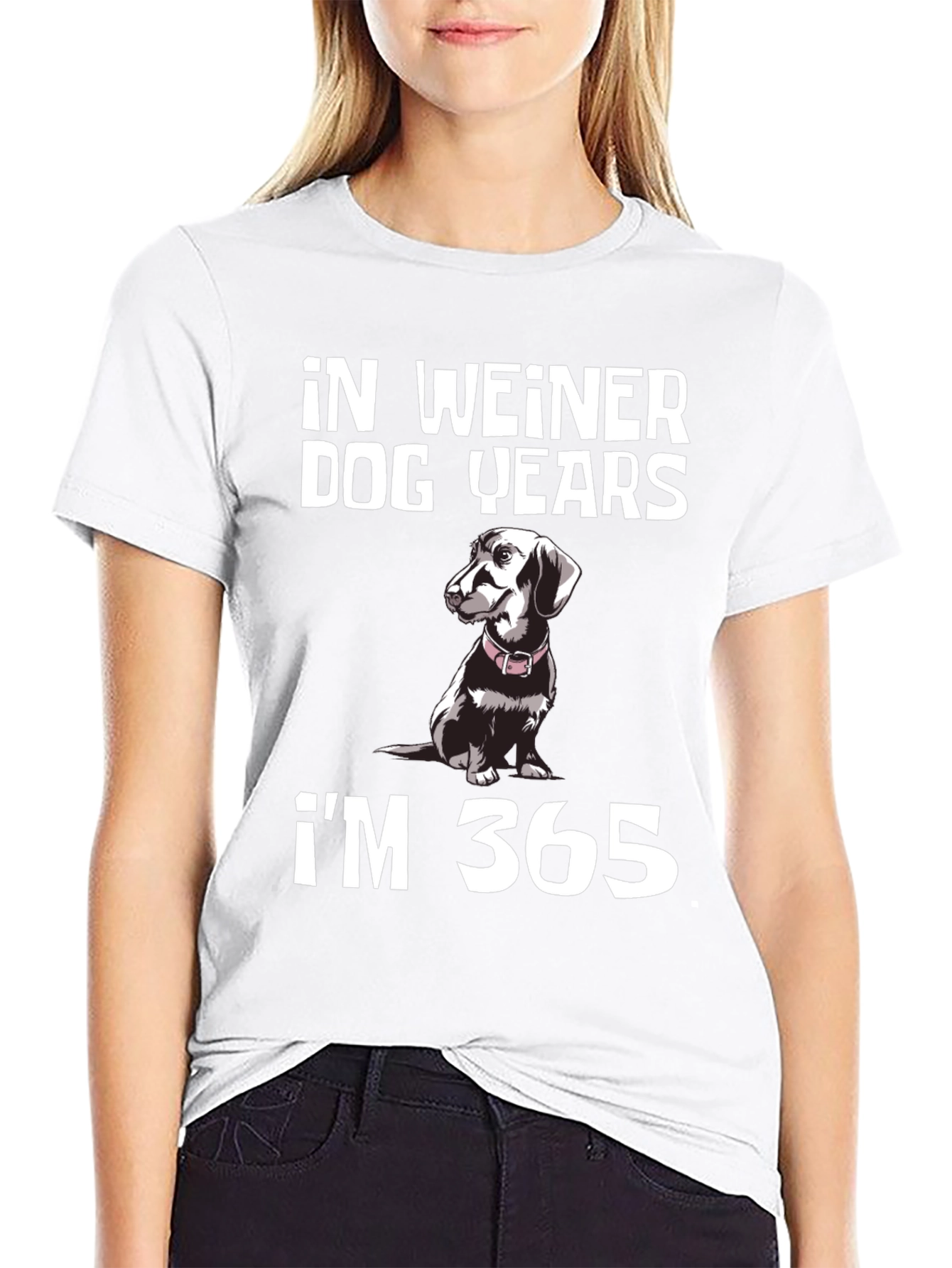 Funny Dachshund T-Shirt: In Weiner Dog Years Im 365