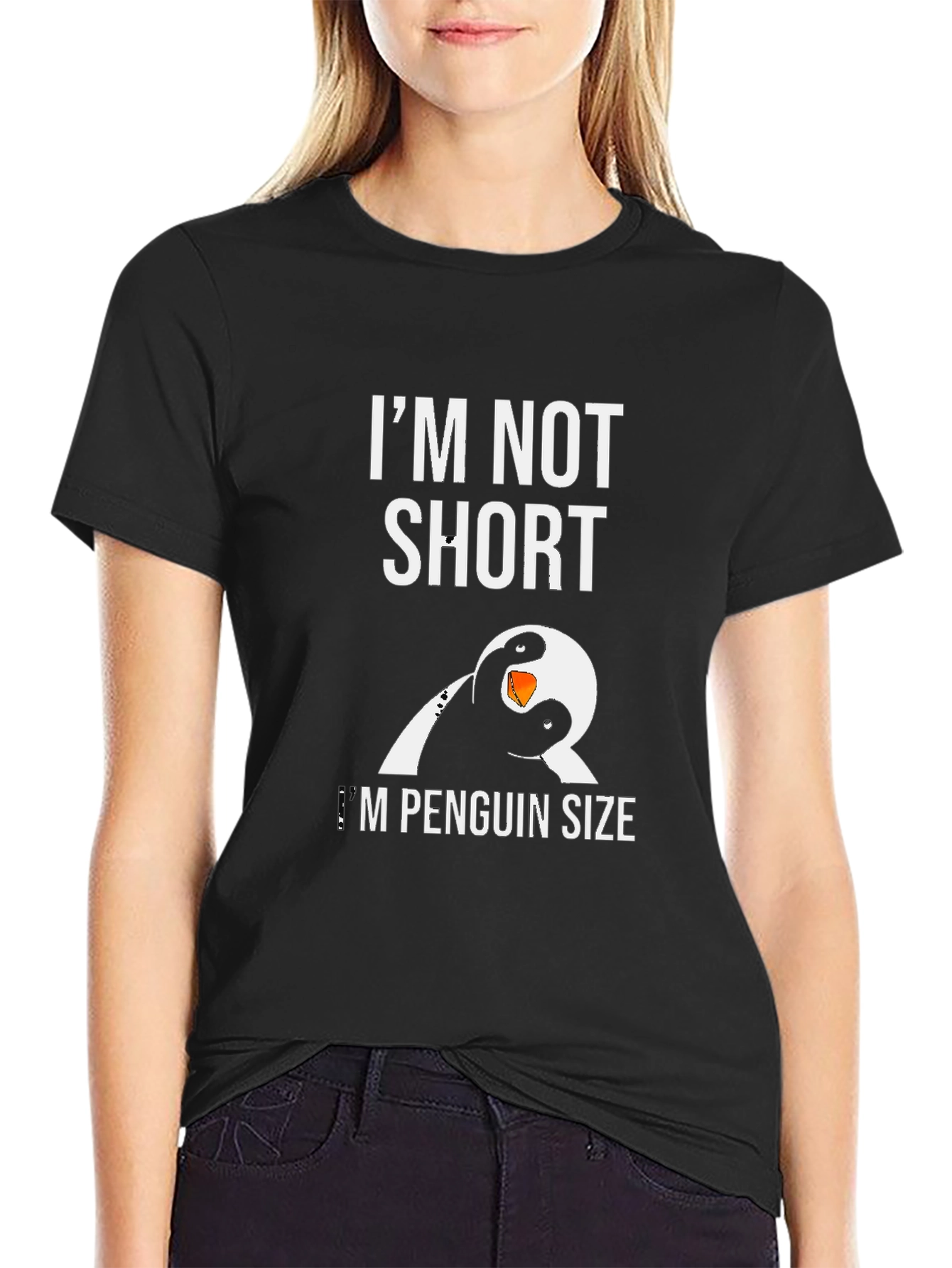 Penguin Size T-Shirt - Funny Graphic Tee