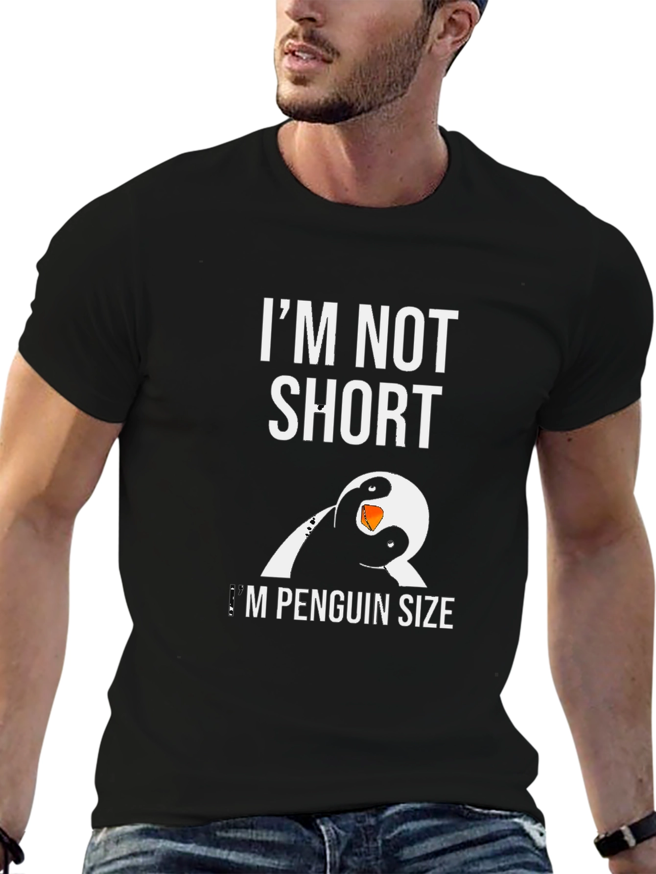 Penguin Size T-Shirt - Funny Graphic Tee