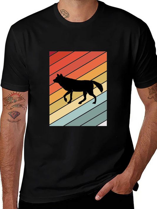 Retro Wolf Graphic Tee - Cool Style!