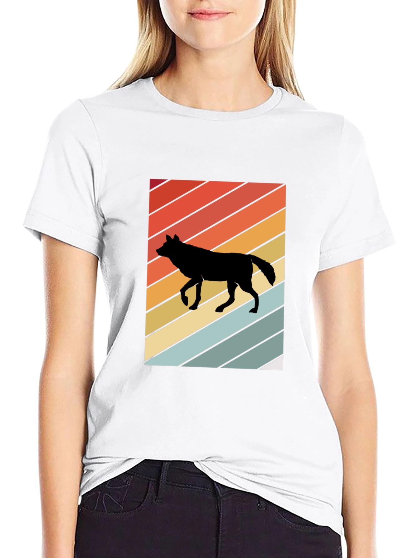Retro Wolf Graphic Tee - Cool Style!