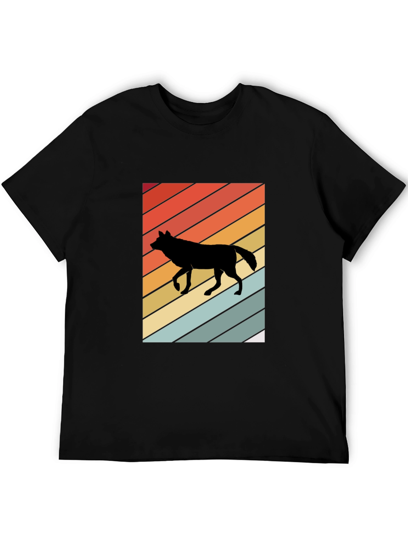 Retro Wolf Graphic Tee - Cool Style!