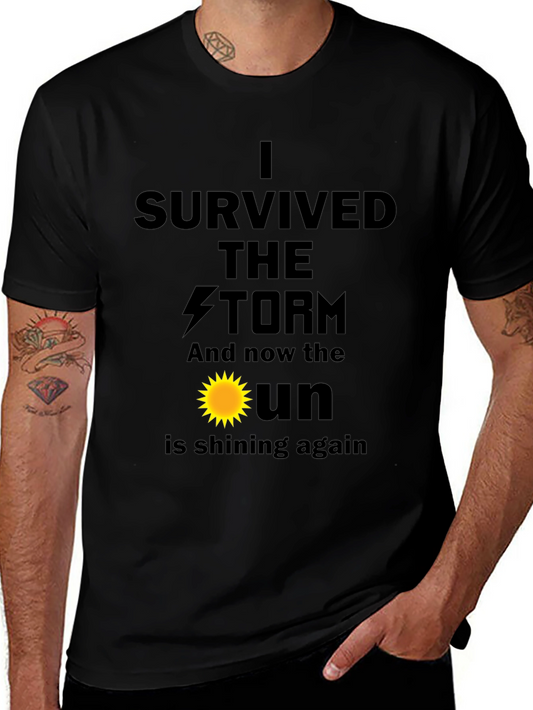 I Survived The Storm Black T-Shirt