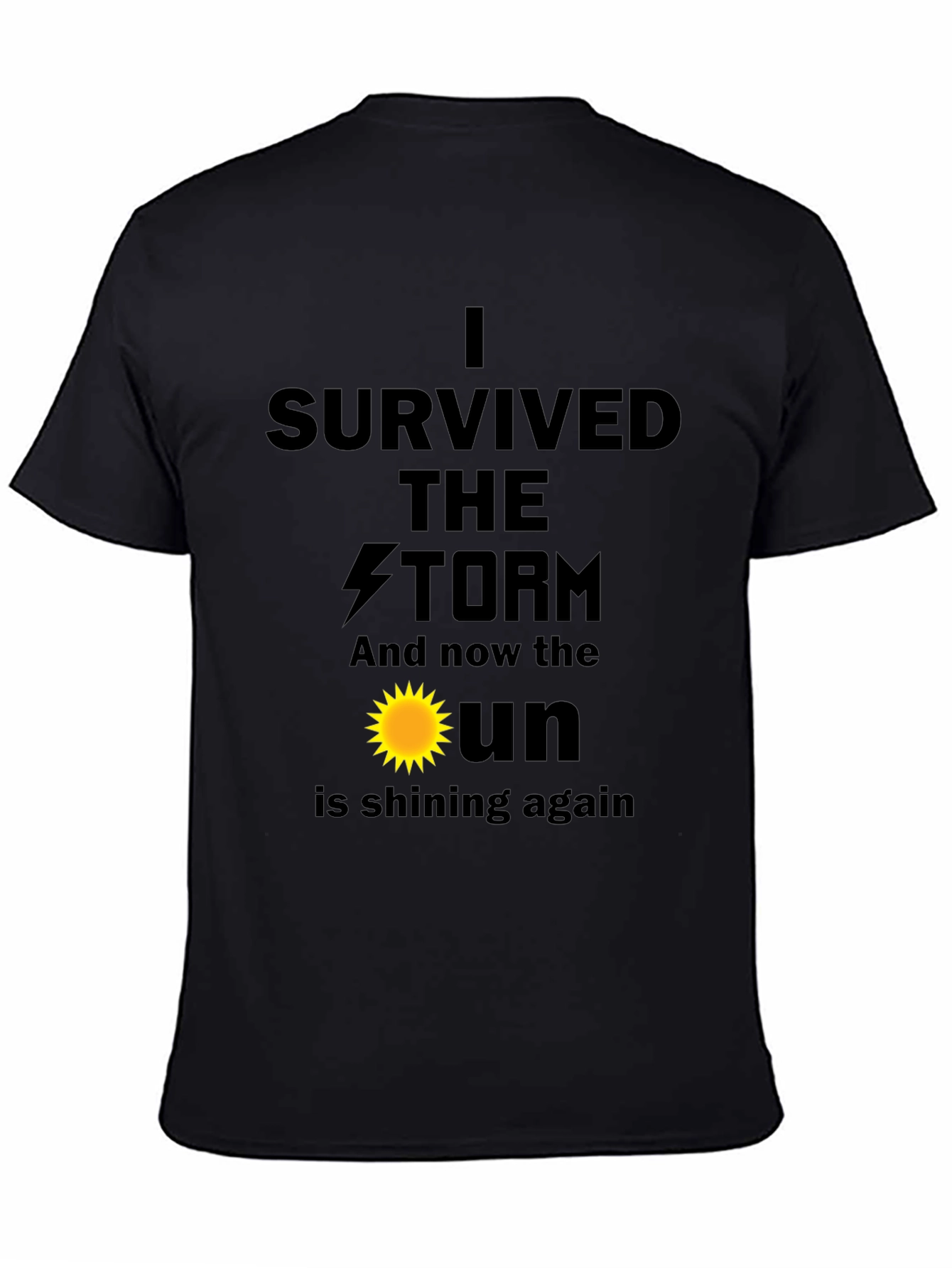 I Survived The Storm Black T-Shirt
