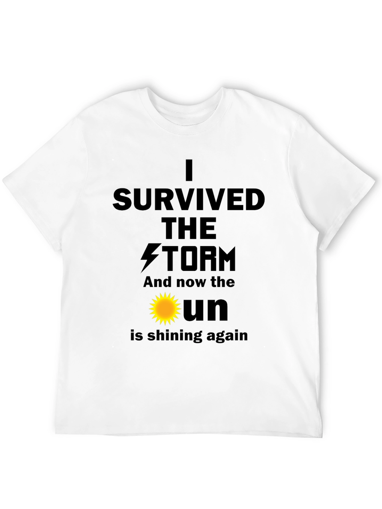 I Survived The Storm Black T-Shirt