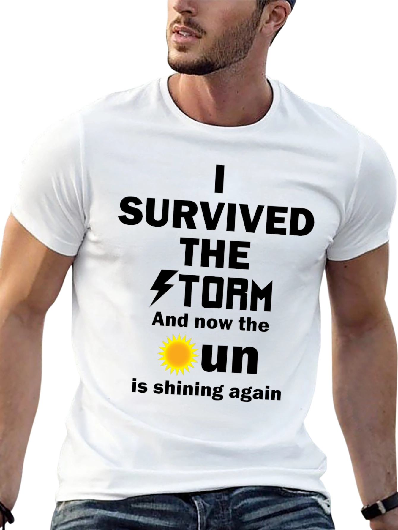I Survived The Storm Black T-Shirt
