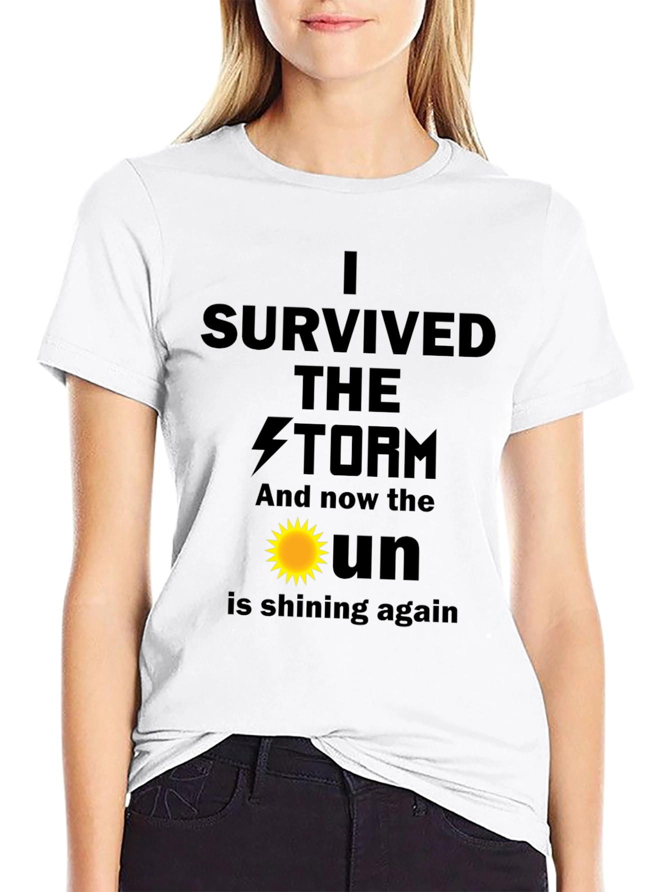 I Survived The Storm Black T-Shirt